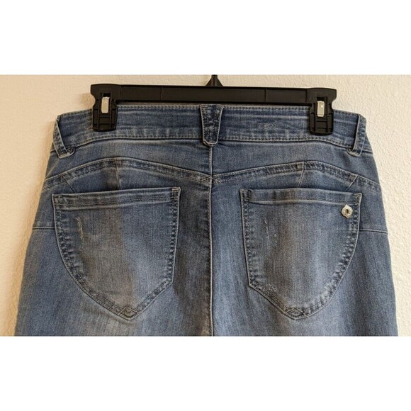 Women's DEMOCRACY Ab Solution Light Blue Ankle Skimmer Jeans Size 8 - Picture 7 of 9